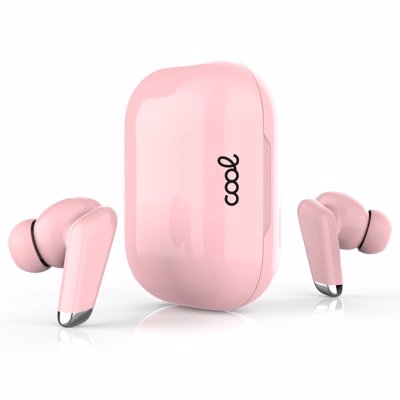 Auscultadores estéreo Bluetooth Dual Pod Fones de ouvido COOL URBAN Lcd rosa