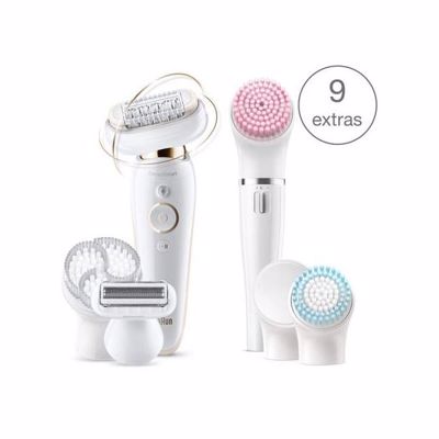 BRAUN - Depiladora S9 FLEX 9100 BEAUTY SET