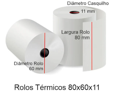 Rolos Térmicos 80x40x11 - Pack 10 Unidades