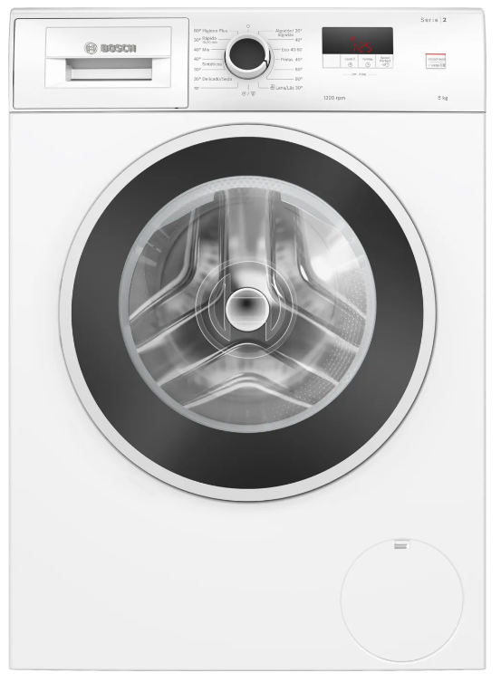 MÁQUINA LAVAR ROUPA BOSCH - WGE03200ES - 8 KG - 1200 RPM - A