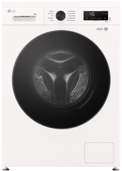 MÁQUINA DE LAVAR ROUPA LG F4X1009NWB - 9KG 1400RPM CLASSE A