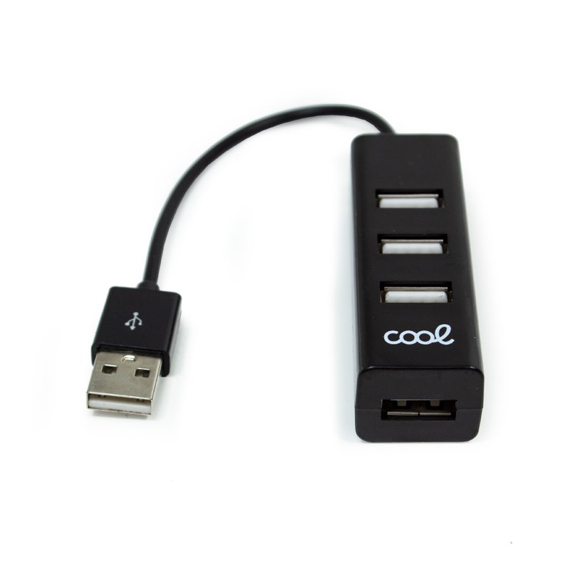 Hub Universal USB 2.0 COOL 4 Portas USB Preto