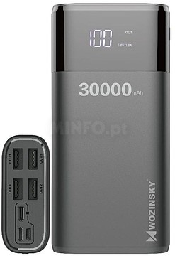 PowerBank WOZINSKY 30000mAh com ficha USB C